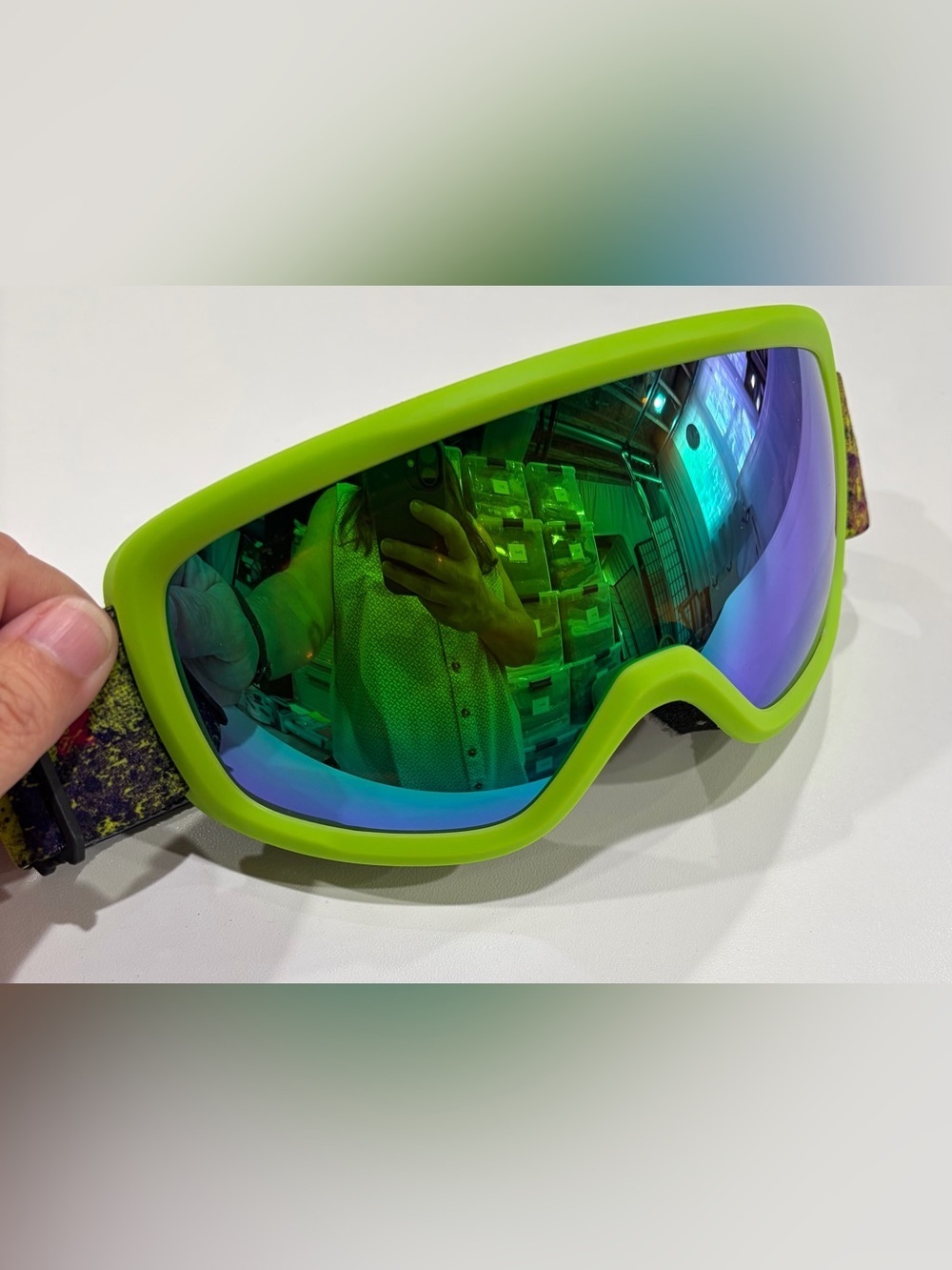 Smith Kids Medium Snowday Goggles Green Sol-X Mirror Lens Youth Ski Snow NWT